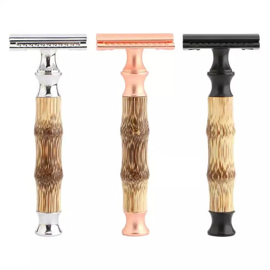 Eco-Friendly Precision – Bamboo Handle Safety Razor for Men