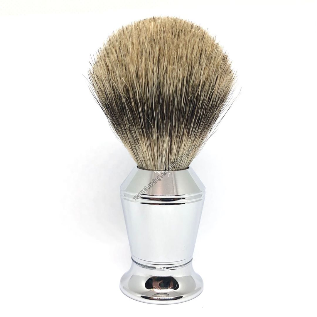 Refined Grooming with Pure Badger Hair Shaving Brush – Chrome Finish