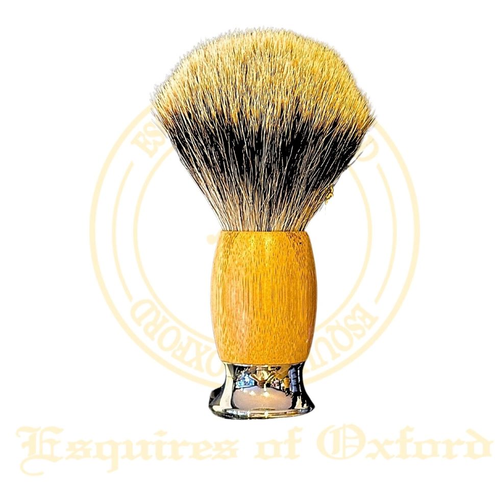 Esquires of Oxford Shaving Brush with Steel & Wood Handle – 21mm Badger Hair