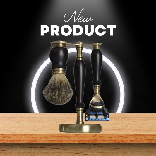 Royal Esquires Badger Hair Shaving Set Black Wood Handle