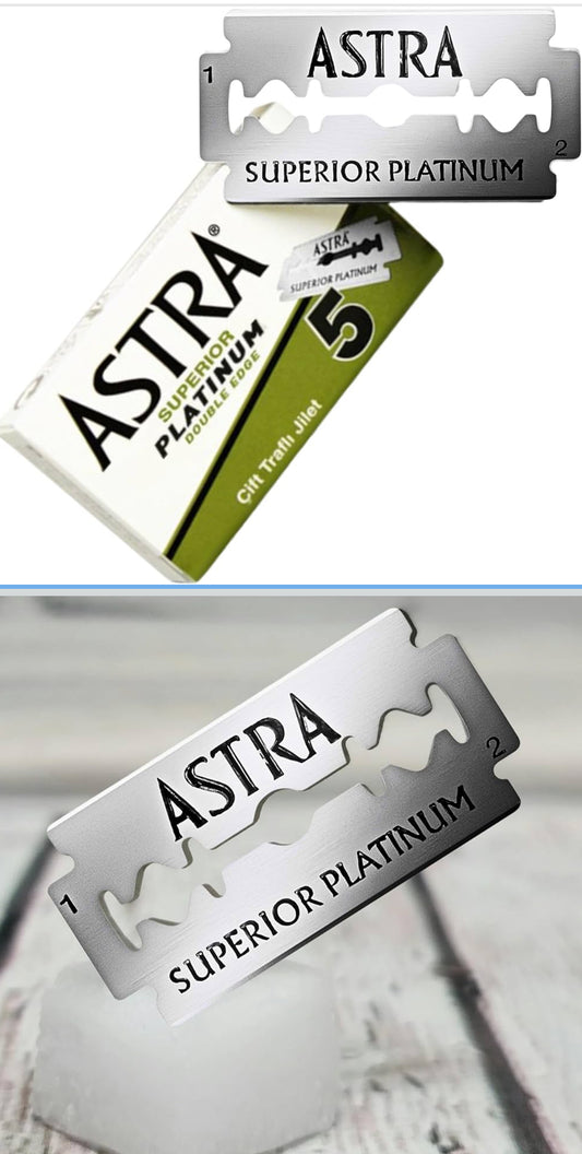 Original Wholesale Pack of 5 Astra Platinum Double Edge Razor Blades