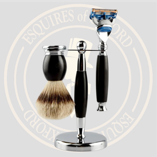 Ash Esquires Badger Hair Full Shaving Set Resin Handle